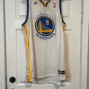 Adidas Golden State Warriors White and Blue Jersey